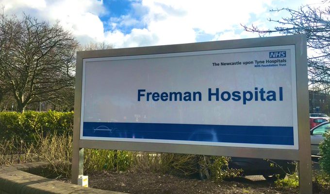 Freeman Hospital external signage