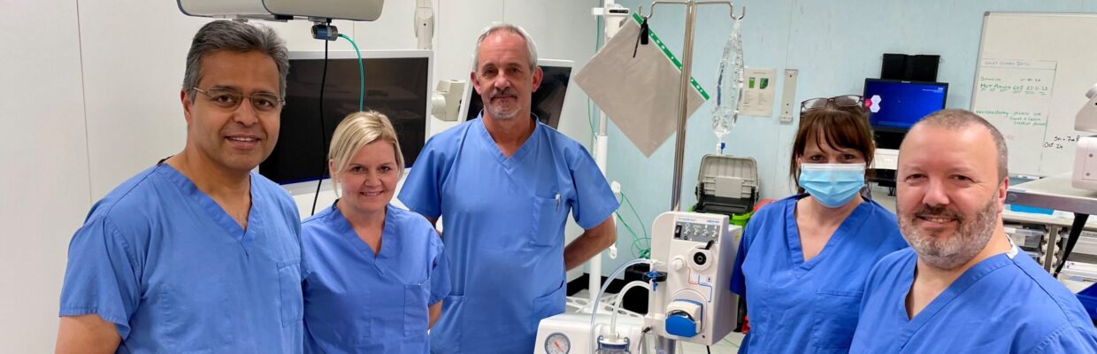 Photo is of the endoscopy team at Newcastle Hospitals